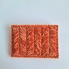 Geweven pasjeshouder | Pompoen oranje velvet look