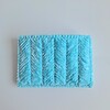 Geweven pasjeshouder | Turquoise velvet look