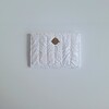 Geweven pasjeshouder | Wit velvet look