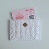 Geweven pasjeshouder | Wit velvet look