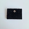 Geweven pasjeshouder | Zwart velvet look