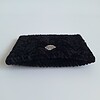 Geweven pasjeshouder | Zwart velvet look