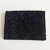 Geweven pasjeshouder | Zwart velvet look