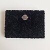 Geweven pasjeshouder | Zwart velvet look