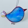 Glas-in-lood vogel | Handgemaakt | Raamhanger | Tiffany-techniek