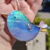 Glas-in-lood vogel | Handgemaakt | Raamhanger | Tiffany-techniek