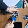 Hand Gedrukt T-Shirt, Beige Katoen, Zwarte Vlindervleugels en Verfspetters, Streetwear Casual