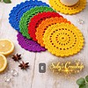Handgemaakte onderzetters 'Rainbow'