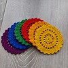 Handgemaakte onderzetters 'Rainbow'