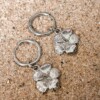 Hibiscus oorbellen Zilver