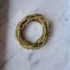 Ibizastyle wikkelarmband met goudaccenten Light Sage
