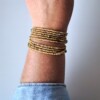 Ibizastyle wikkelarmband met goudaccenten Light Topaz