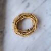 Ibizastyle wikkelarmband met goudaccenten Light Topaz