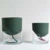 Kapi growing set: Small + Big flowerpot | Green