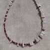 ketting paarse toermalijn en maasteen