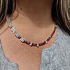 ketting paarse toermalijn en maasteen