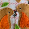Leuke wandhanger met 6 roodborstjes