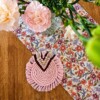 Macramé onderzetter roze
