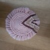 Macramé onderzetter roze