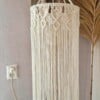 Macrame lampenkap, crèmekleur.