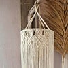 Macrame lampenkap, crèmekleur.