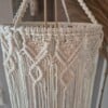 Macrame lampenkap, crèmekleur.