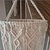 Macrame lampenkap, crèmekleur.