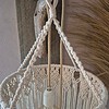 Macrame lampenkap, crèmekleur.
