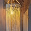 Macrame lampenkap, crèmekleur.