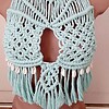 Macrame topje, turquoise.