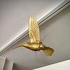Magnetic hummingbird window art - Gold