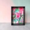 Mini schilderij - roze groen
