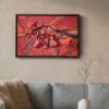Mixed media abstract - textuur 3D - rood