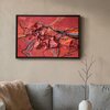 Mixed media abstract - textuur 3D - rood