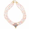 Morganiet ketting met broche van een heteluchtballon