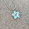Oceaan Plumeria Ketting Zilver