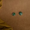 Oorbellen | faux agate green studs