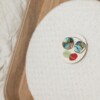 Oorbellen | Gilded blue studs