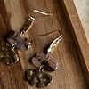 Oorbellen | Morph brown gold