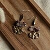 Oorbellen | Morph brown gold