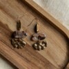 Oorbellen | Morph brown gold