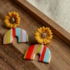 Oorbellen | Sunflower retro stripes