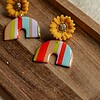 Oorbellen | Sunflower retro stripes