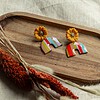 Oorbellen | Sunflower retro stripes