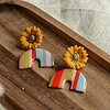 Oorbellen | Sunflower retro stripes