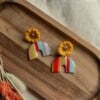 Oorbellen | Sunflower retro stripes