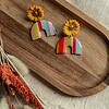 Oorbellen | Sunflower retro stripes