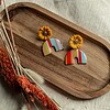 Oorbellen | Sunflower retro stripes