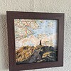 Origineel kunstwerk op kaart (18 x 18 cm) – Between the Dunes – handgeschilderd, ingelijst, uniek