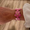Pink Flower Bangle stainless steel